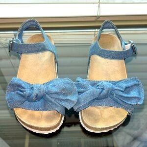 Glittery Denim Sandals